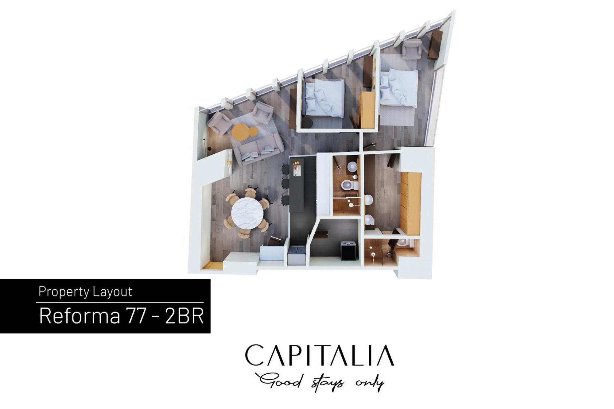 Capitalia - Apartments - Reforma Centro Ciudad de México Pokoj fotografie
